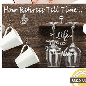 How Retirees Tells Time Farmhouse Chic Wooden White Washed Wall Decor New